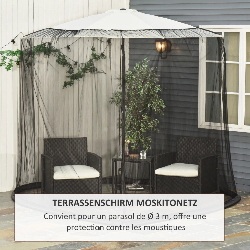 Zanzariera per Ombrellone 300 cm ¨C Minimal ¨C Grigio