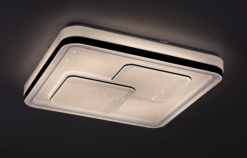 Plafoniera LED 40W 48,5cm nera effetto stelle Rabalux Hecate
