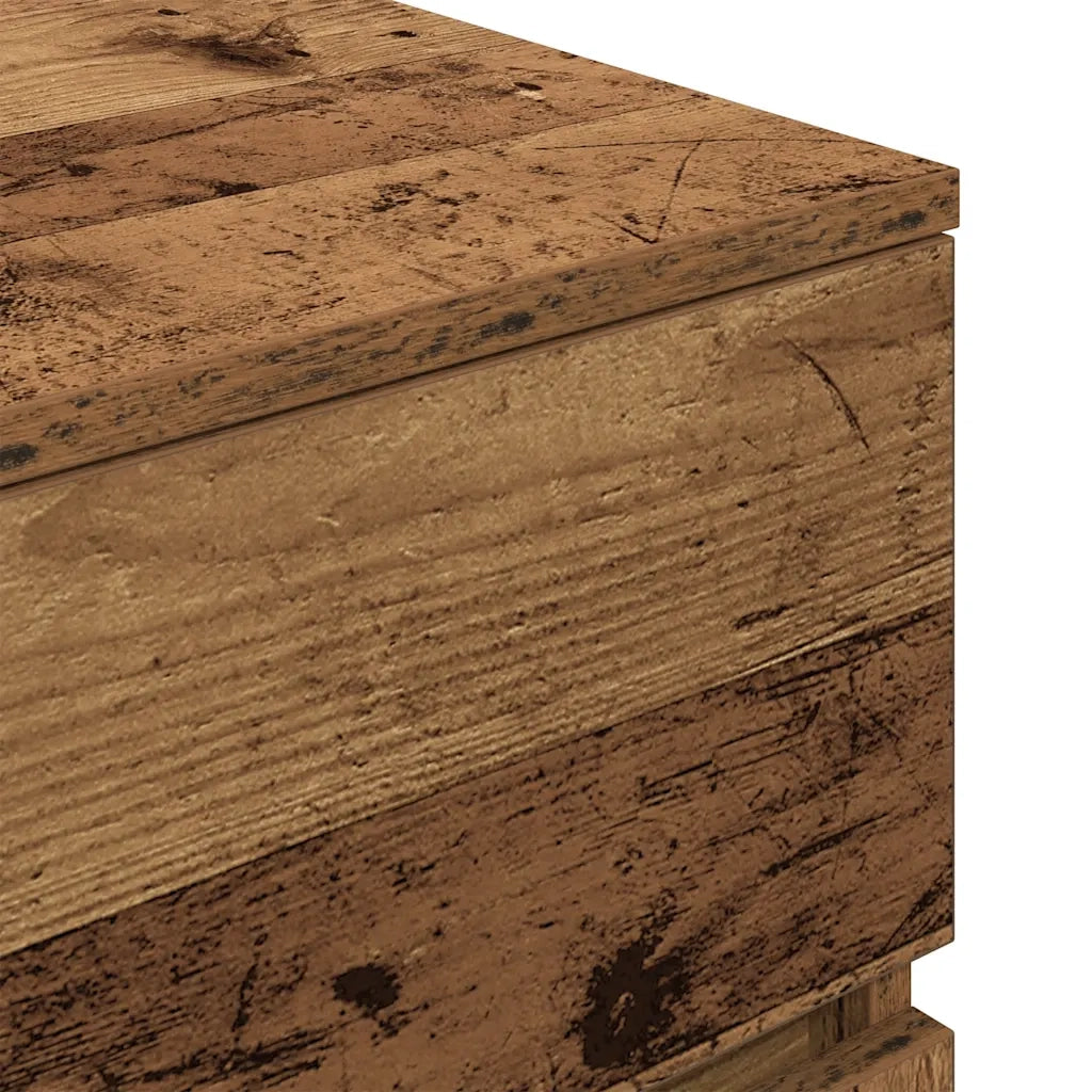 Set di 2 Comodini | Armadio da Notte | Mobiletto da notte con 3 Cassetti Legno Antico 39x35x65 cm