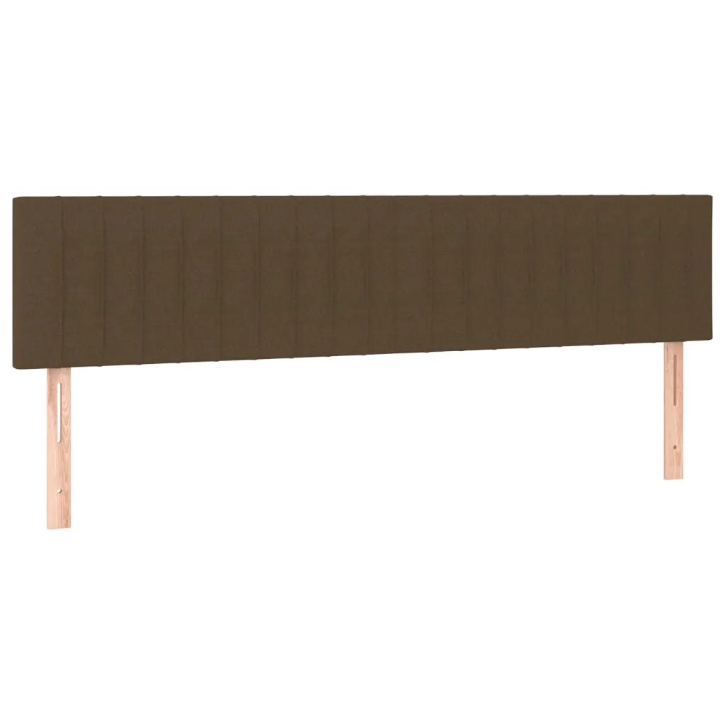 Letto a Molle Materasso e LED MarroneScuro 180x200cm in Tessuto 3133896