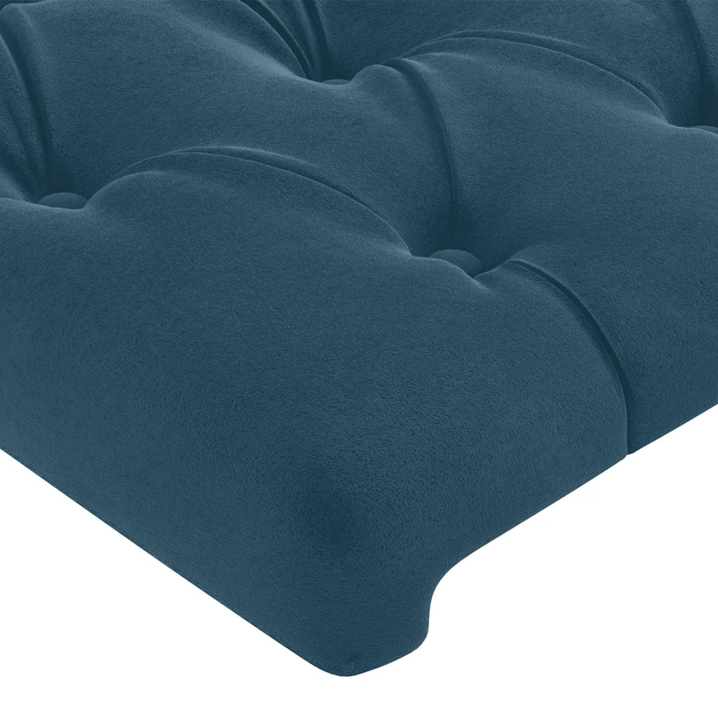Testiera Blu Scuro 100x7x78/88 cm in Velluto 346338
