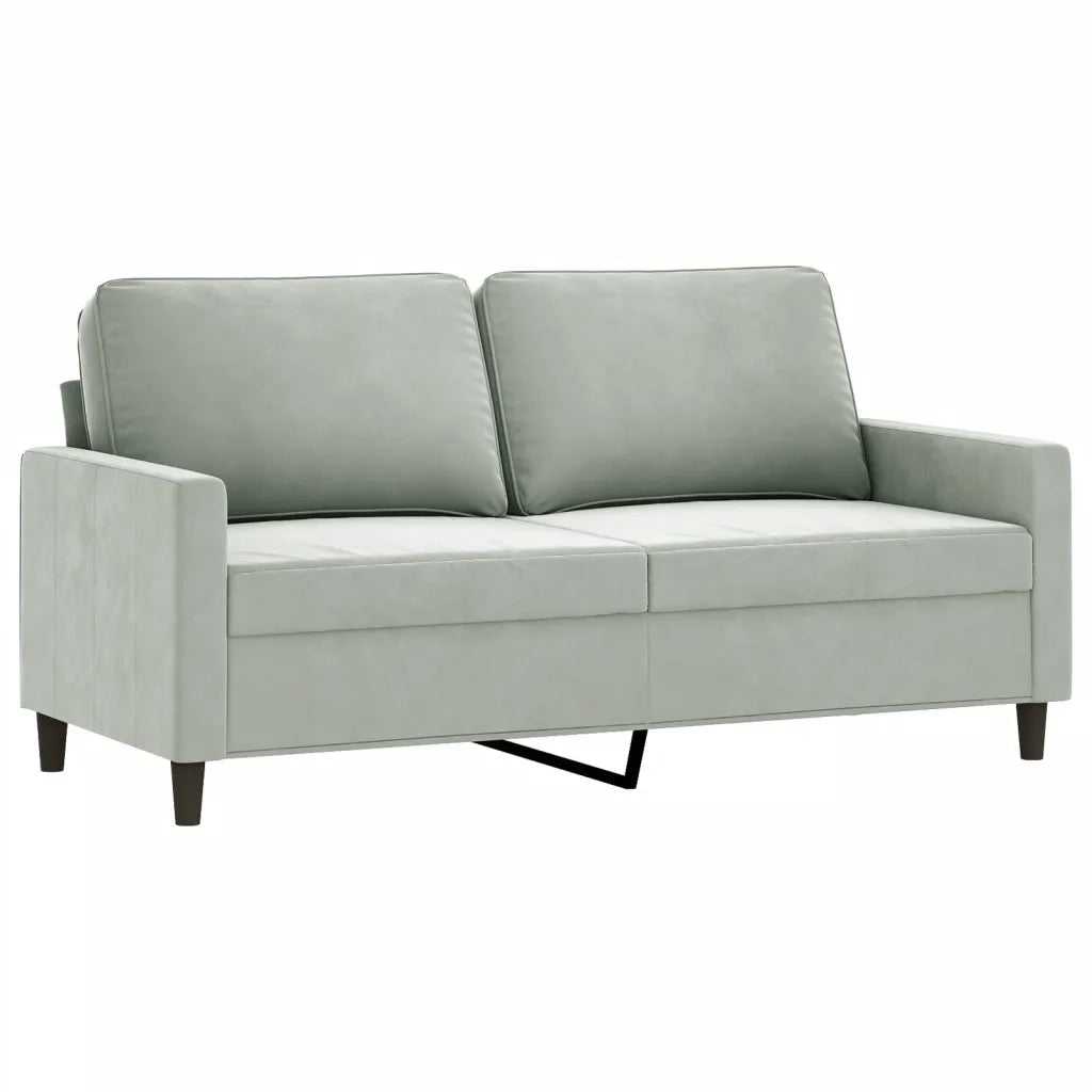 Divano a 2 Posti Grigio Chiaro 140 cm in Vellutocod mxl 78620