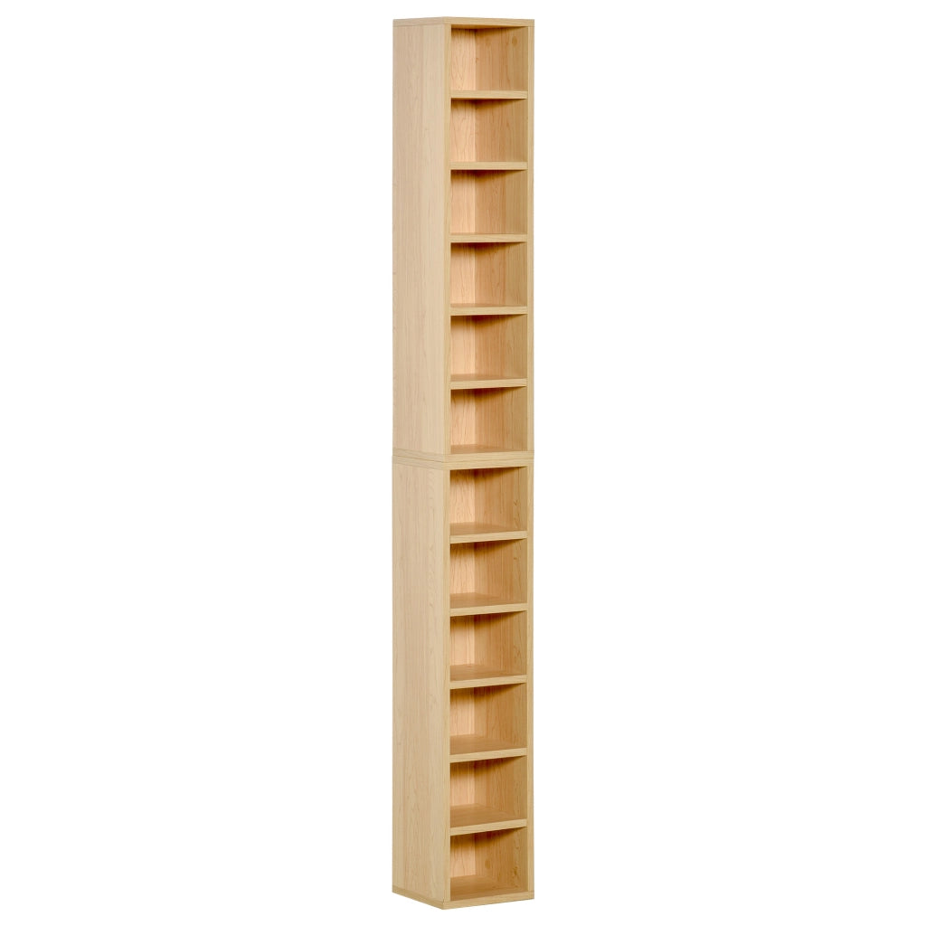 Libreria 6 Ripiani per CD e DVD ¨C Zephmum ¨C Legno 21x19x88 cm