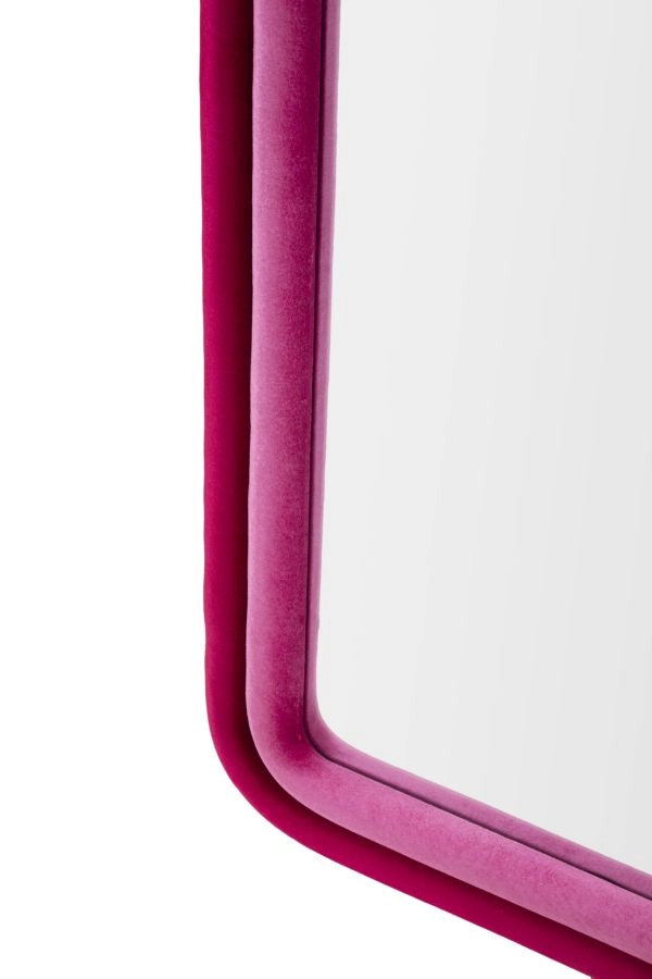 Specchio da muro cornice in velluto fuxia 60x4x160cm CLOE