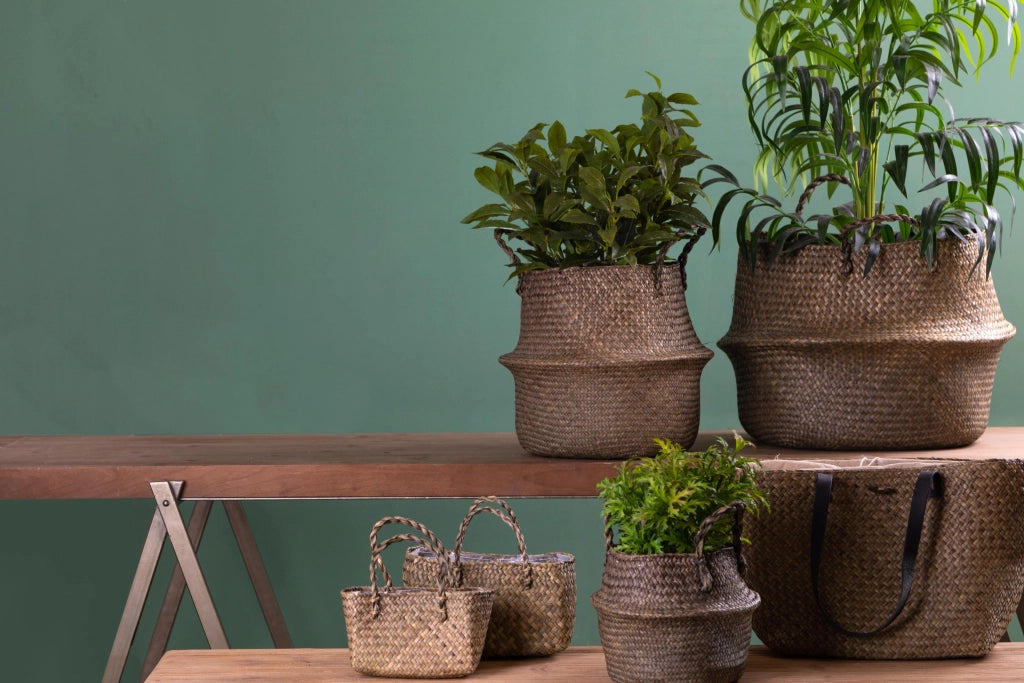 Cesto Giara in Materiale Naturale H 36 cm