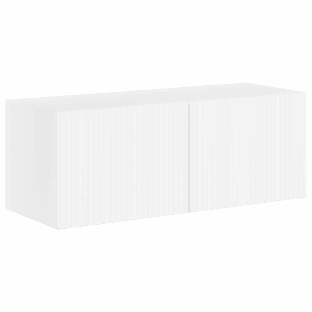 Set di Mobiletto da TV a Parete 6 pcs Bianco Lucido 3408947