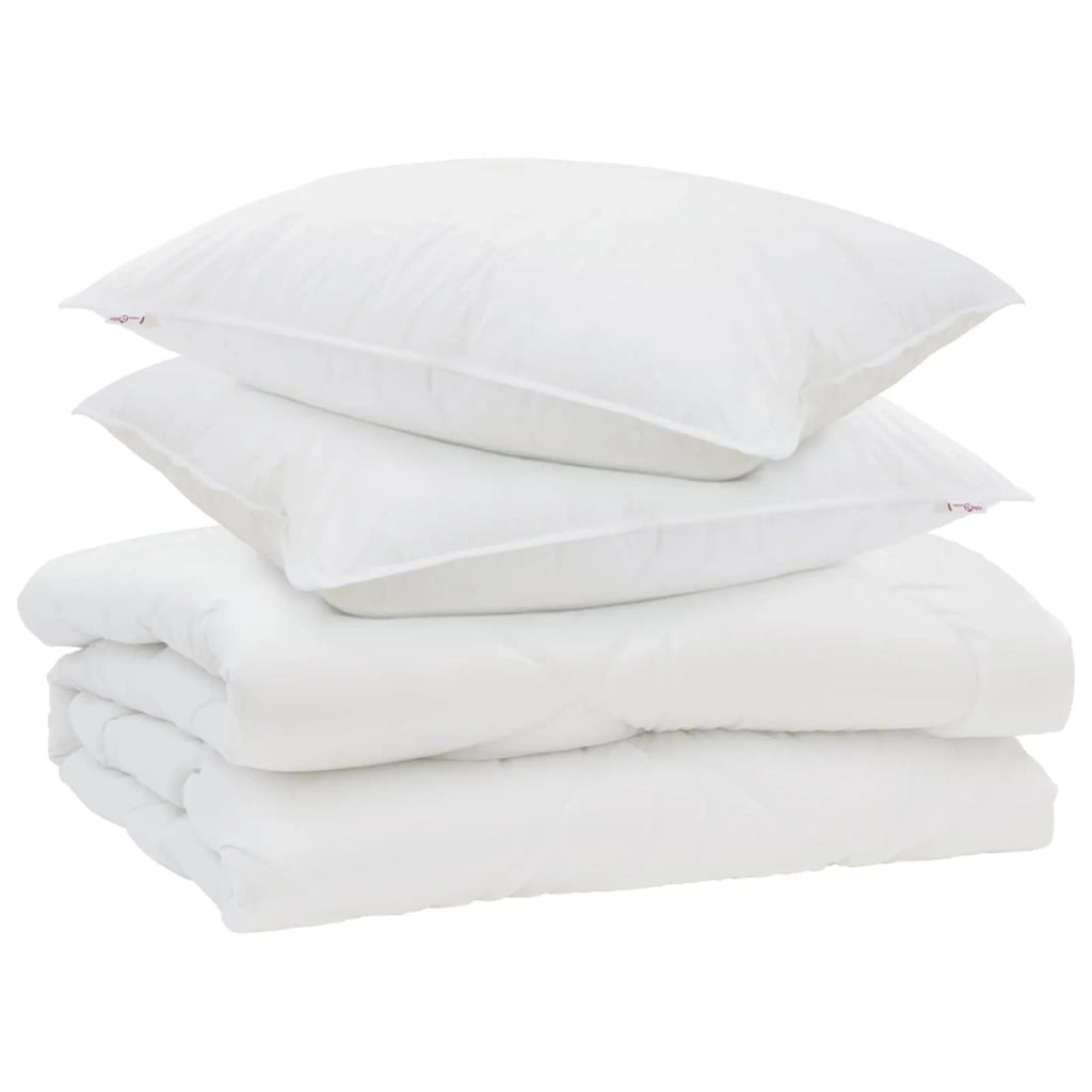 Piumone con cuscino 3 pcs Bianco Microfibra 3377378