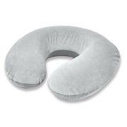 Trade Shop - Cuscino Da Viaggio Collo Collare Poggiatesta Cervicale 31cm Viaggi Auto Aereo - Grigio Chiaro