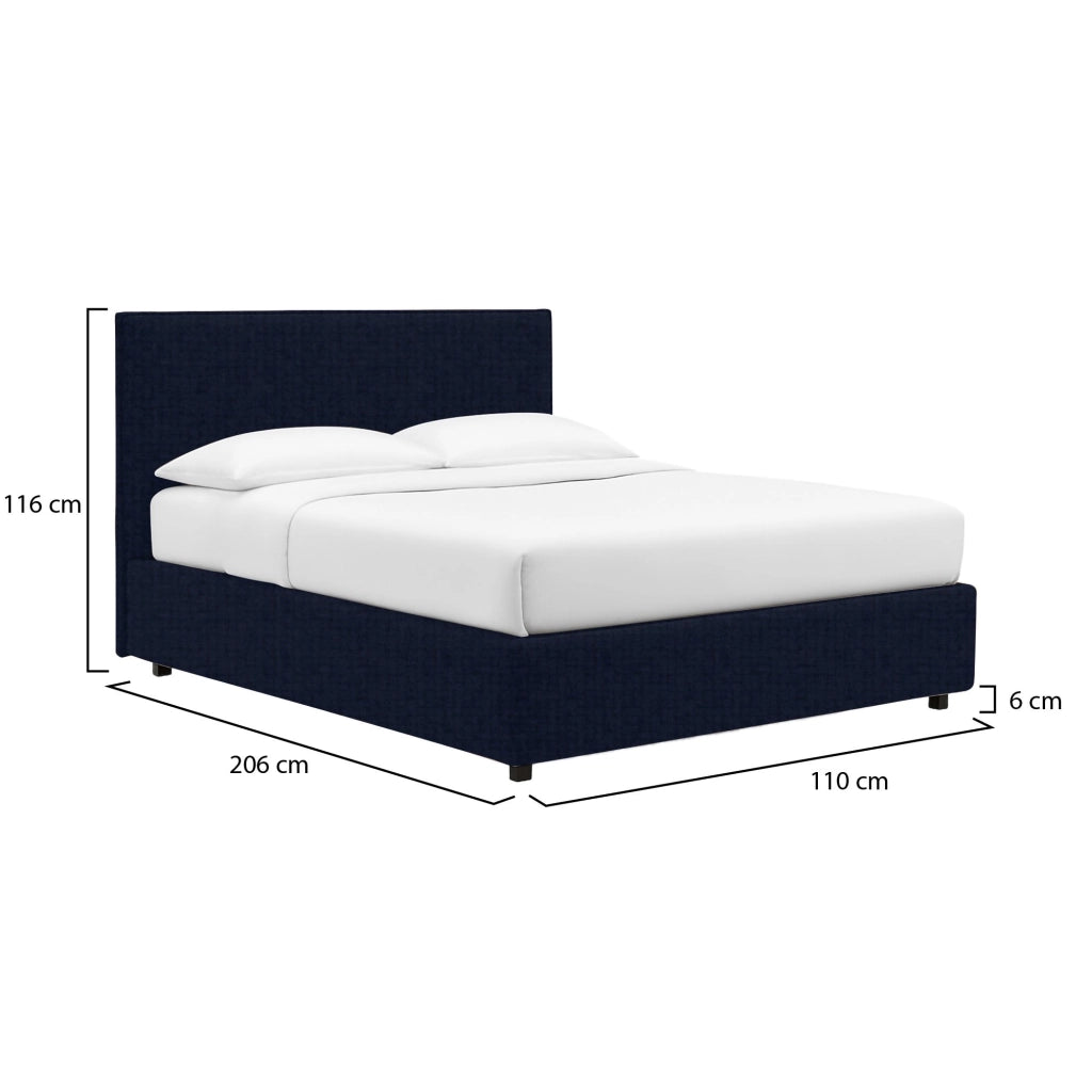 Ilford, Letto Singolo Sfoderabile Made in Italy, Viola Scuro