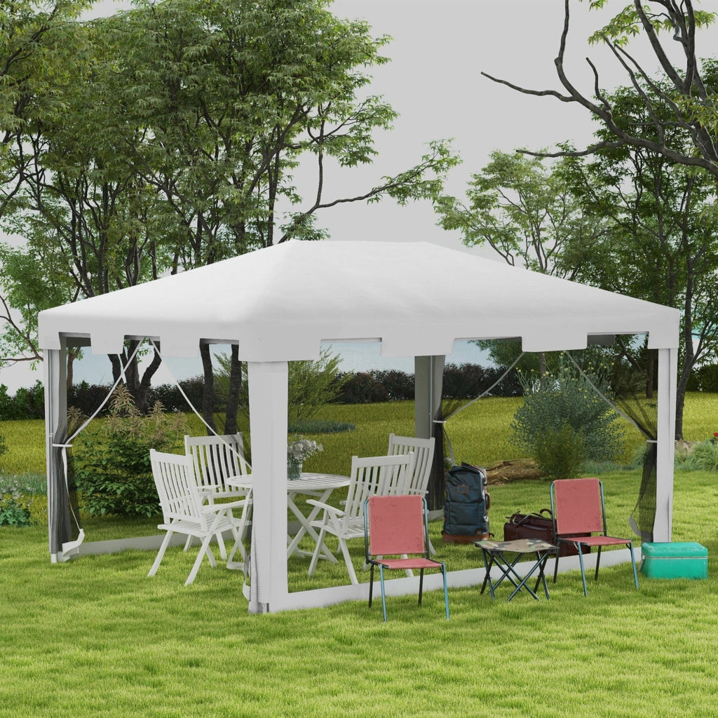 Cenador per Esterno 4x3 m ¨C Minimal ¨C Grigio e Nero