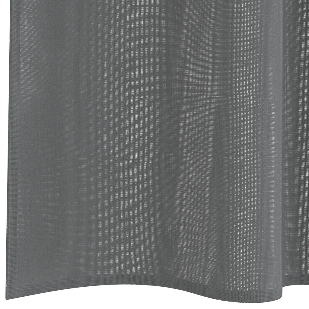 Tende in Voile con Tasche per Aste 2 pz Grigio Scuro 4102181