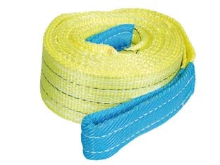 CINGHIE DI SOLLEVAMENTO CON FASCIA A DOPPIO STRATO MM.90  mt.3 x mm.90h.  portata Kg.3000 colore giallo    ROBUR