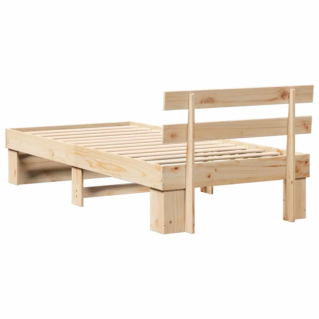 Letto singolo | Letto per adulti | Struttura del letto Marrone 90 x 200 cm Pino massello
