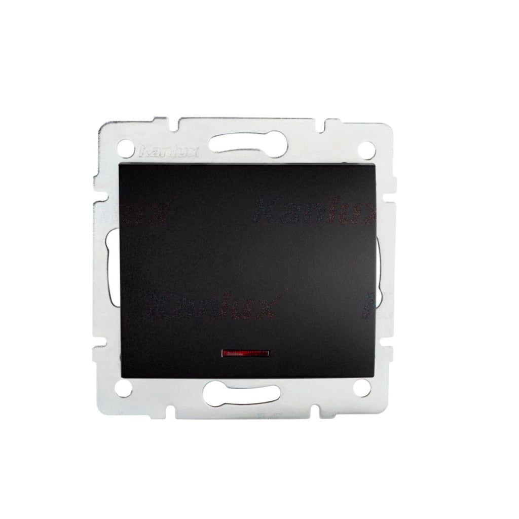Interruttore scala LED LOGI nero opaco Kanlux 33625