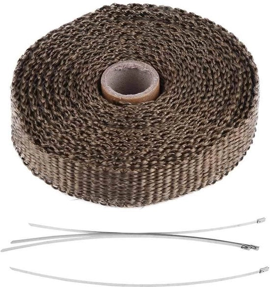 Cintura di isolamento termico 5 m - Nastro di impermeabilizzazione - Telaio isolante nero - Cintura isolante - Acciaio inox - Vetroresina