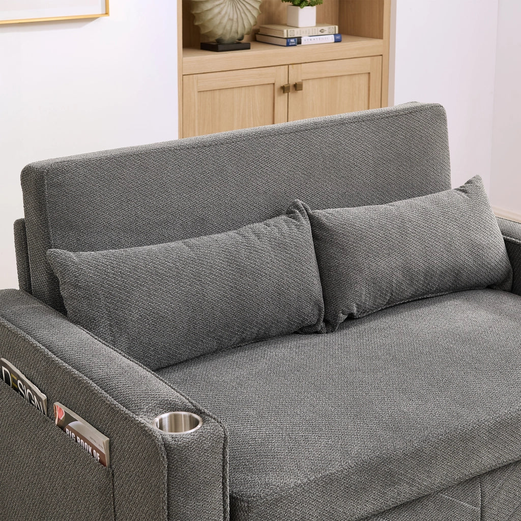 Divano Letto 2 Posti con USB ¨C Xylo ¨C Grigio Scuro