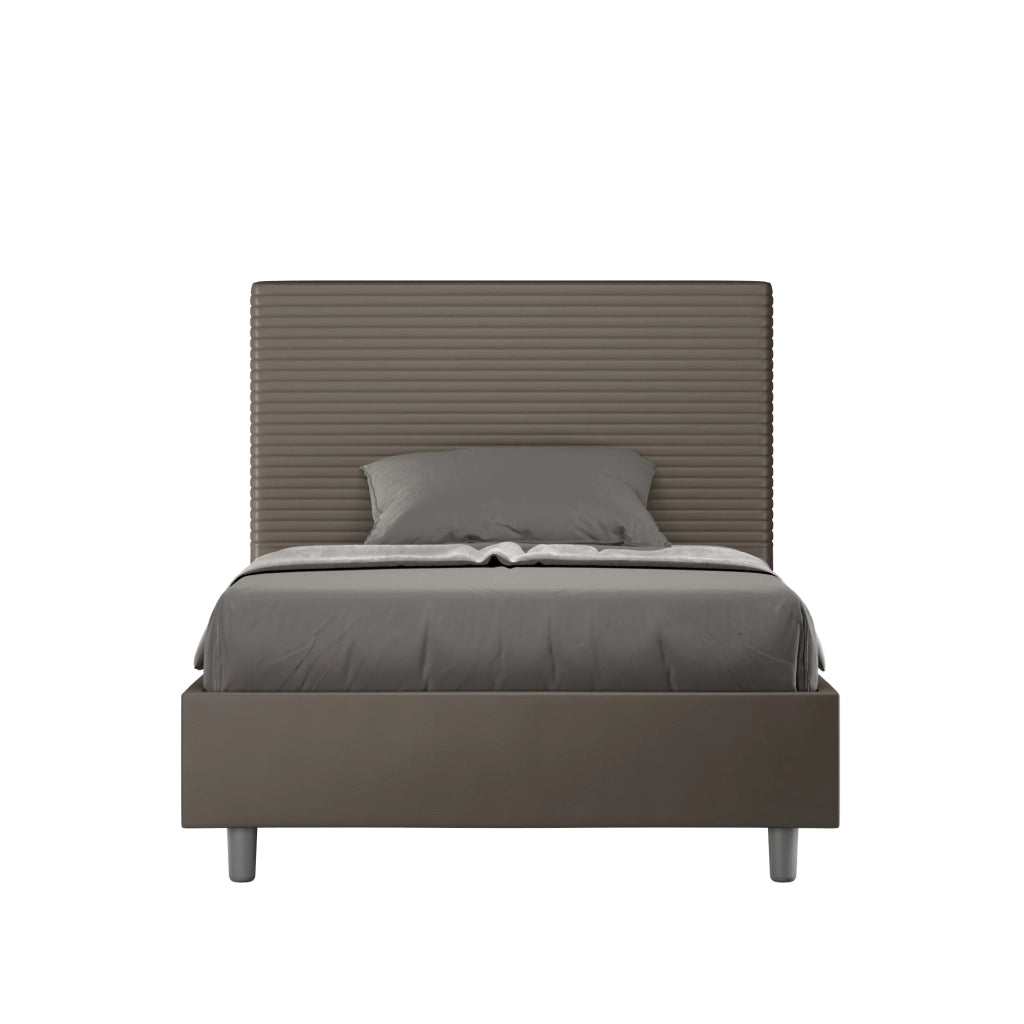 Letto Matrimoniale 160x190 cm con Rete Focus Cappuccino