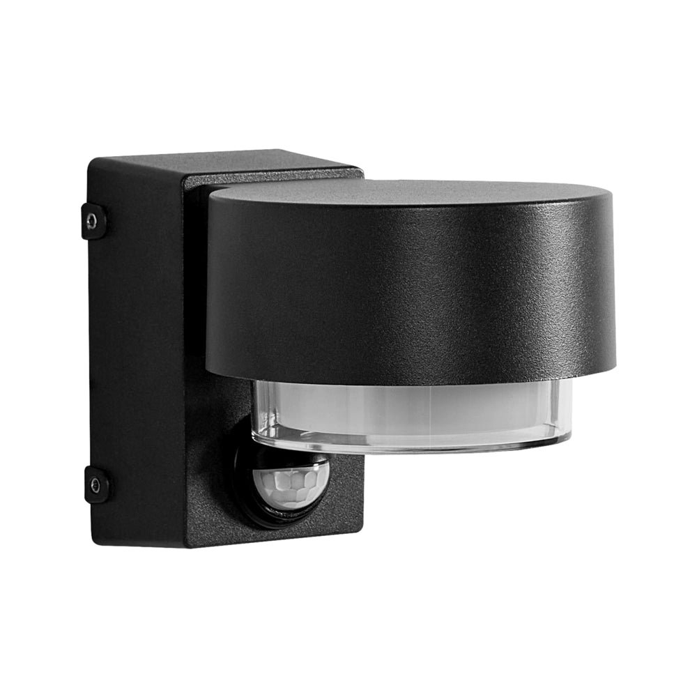 Set di 2 lampade LED da esterno da parete, 10 cm, in metallo (alluminio), design moderno, colore nero