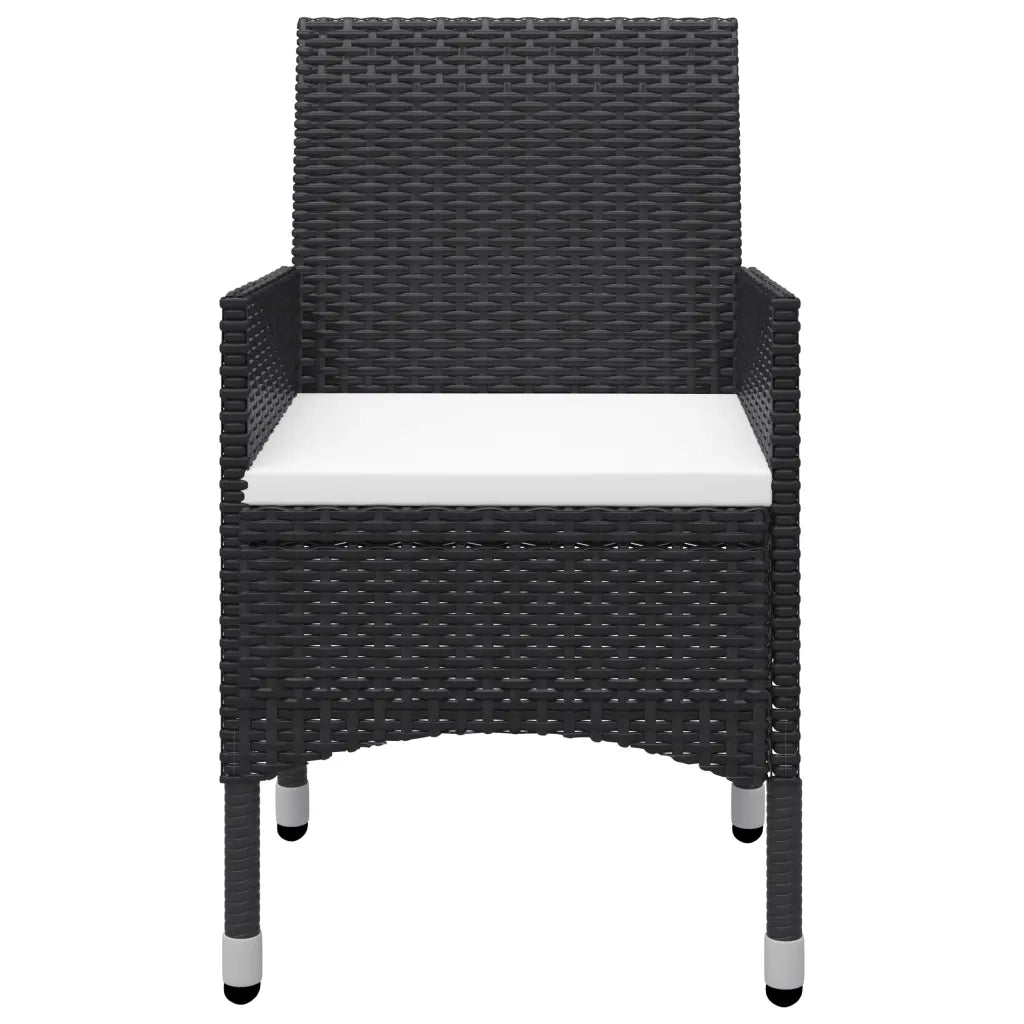 Set Mobili da Pranzo per Giardino 5 pz Nero 3067683
