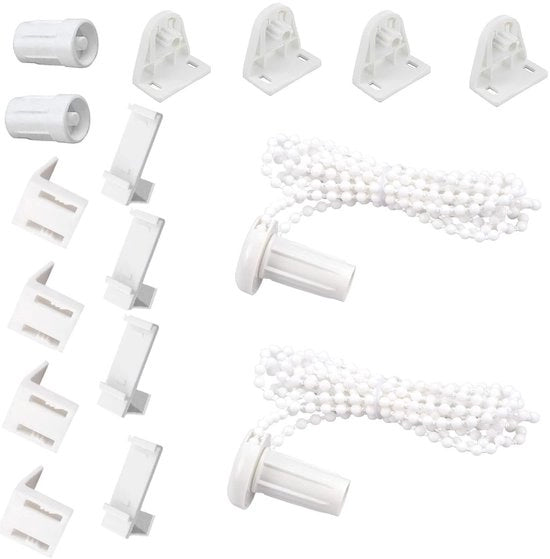 Set di riparazione per tende a rullo - 2 pezzi di supporto - 17 mm - viti di riserva - plastica - resistente e duraturo - parti di ricambio per tende a rullo