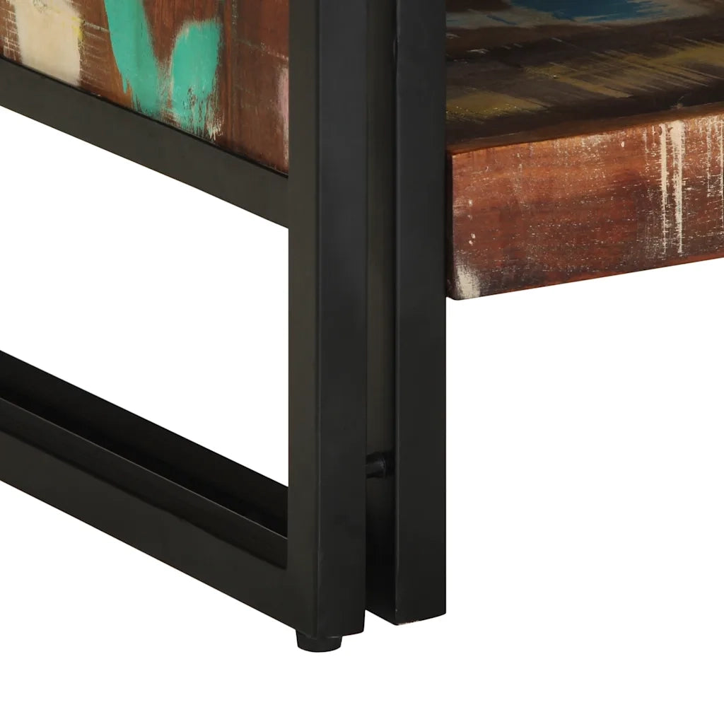 Tavolino salotto | Tavolino da caff¨¨ | Tavolino da Soggiorno Multicolore 70x50x38cm Legno Massello Recupero