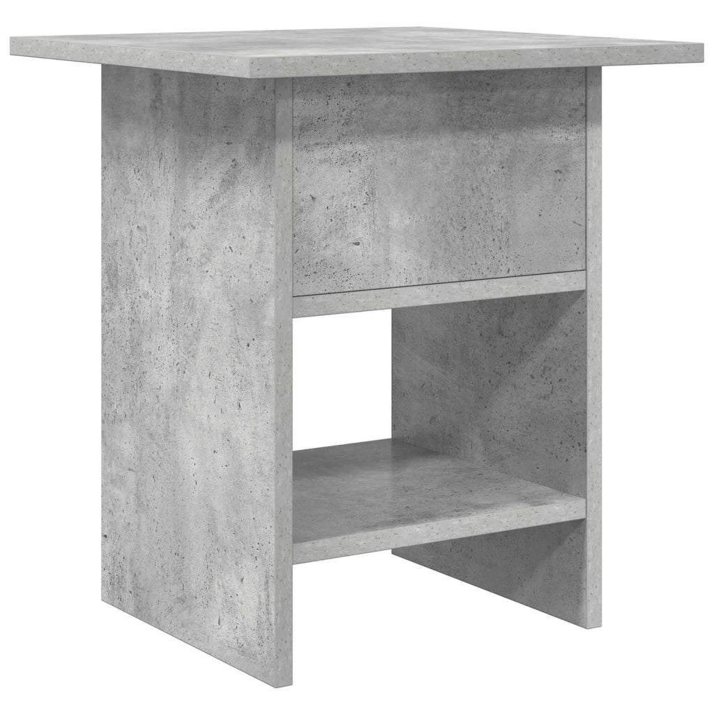 Set di 2 Comodini | Armadio da Notte | Mobiletto da notte Grigio cemento 41 x 40 x 45 cm Legno multistrato