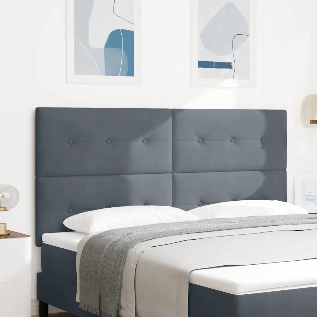 Testiera | Testata Grigio scuro 180 cm Velluto