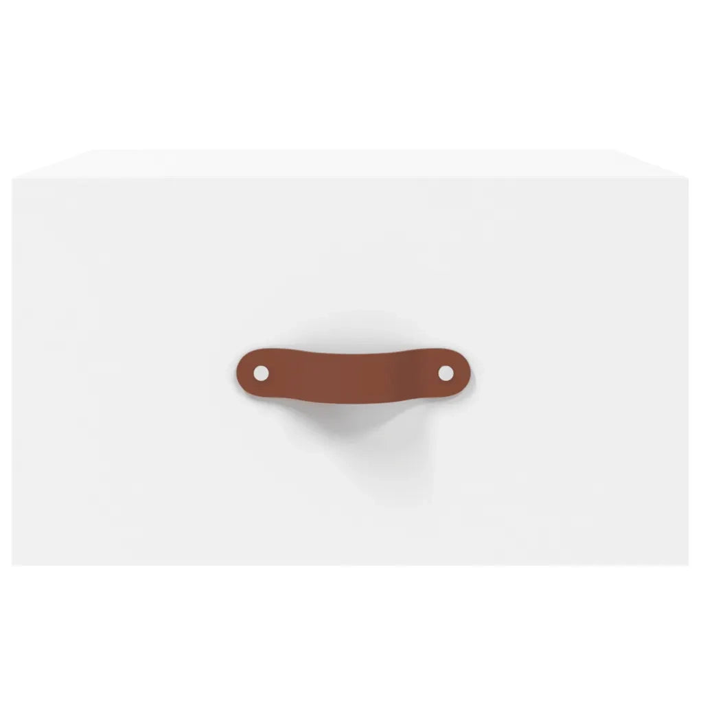 Comodino a Muro-Tavolino da notte sospeso Bianco 35x35x20 cm 432812