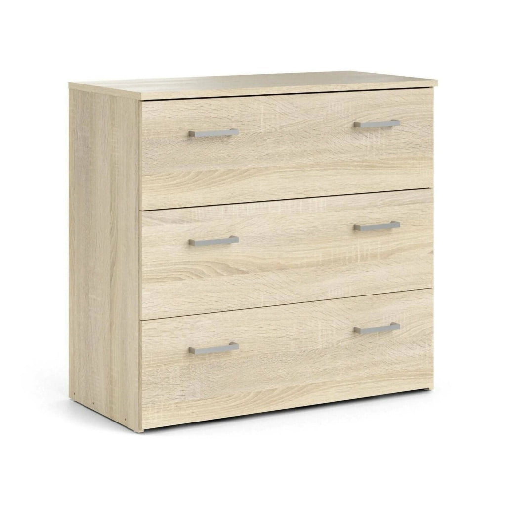Cassettiera Adal, Settimino multiuso, Comò camera da letto, Mobile con cassetti, 74x36 h70 cm, Quercia