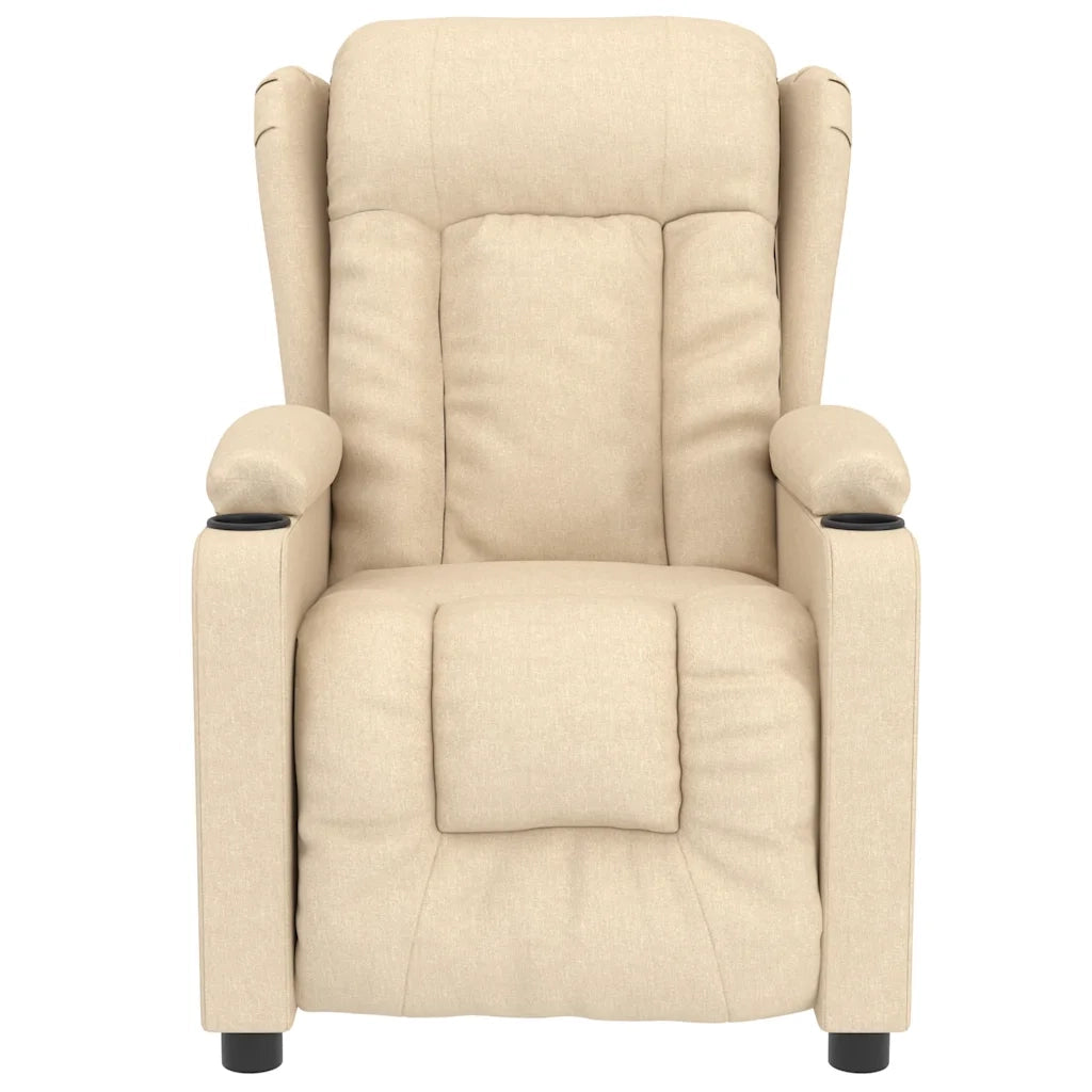 Poltrona Massaggiante Crema in Tessuto 339067