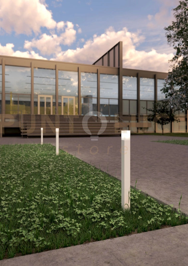 NIZZA PALO 100CM 1 LUCE ATTACCO E27 GRIGIO ANTRACITE IP44 IK06 IN ALLUMINIO E POLICARBONATO