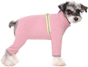 Abbigliamento per piccoli cani - giacca invernale - calda - piuma soffice - cerniera riflettente - onesie - jumpsuit - cucciolo - pigiama - costume - rosa - XL - adatto per animali domestici - abbigliamento invernale per animali domestici