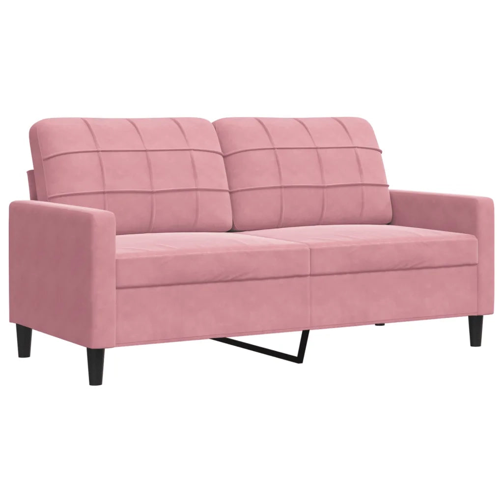 Set di Divani 4 pz con Cuscini rosa in Velluto