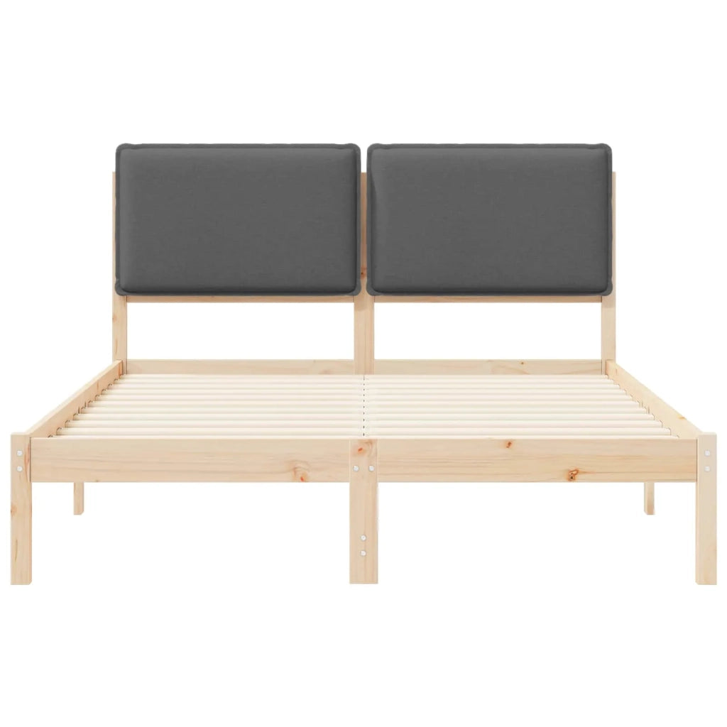 Letto con Testiera Rivestita Grigio scuro 120 x 200 cm 877840