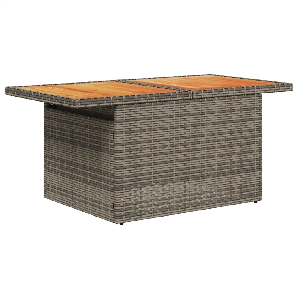 Set Divani da Giardino 2pz con Cuscini Grigio Polyrattan Acacia 3277500