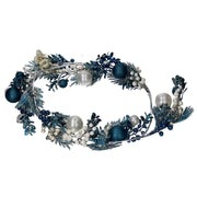 Festone plastica sfere bianco e blu cm 125