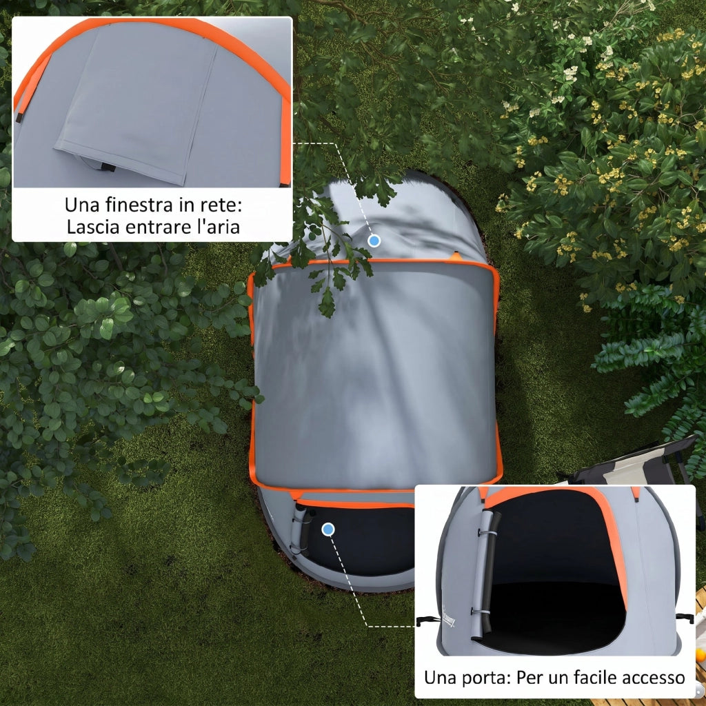 Tenda da Giardino Pop Up Impermeabile ¨C Minimal ¨C Grigio 245x148x105 cm