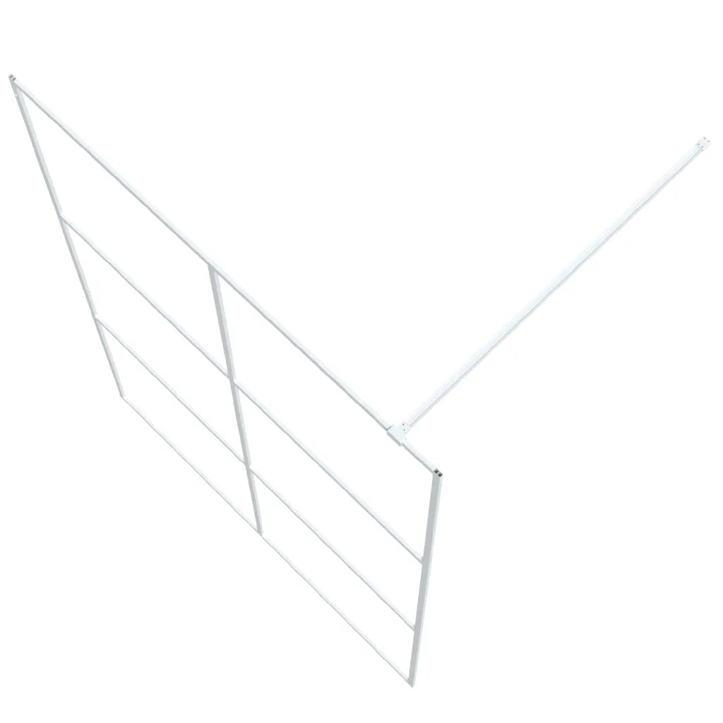 Parete Doccia Walk in Bianca 140x195 cm Vetro Trasparente ESG 152124