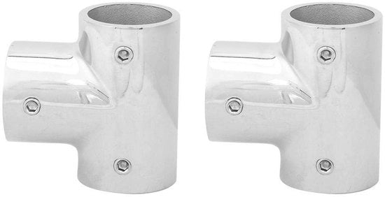 Connettore a 3 vie in acciaio inossidabile - 25mm - Connettore a tubo - Resistente alle scosse - Resistente alla corrosione - Lunga durata - Connettore a tubo 25mm