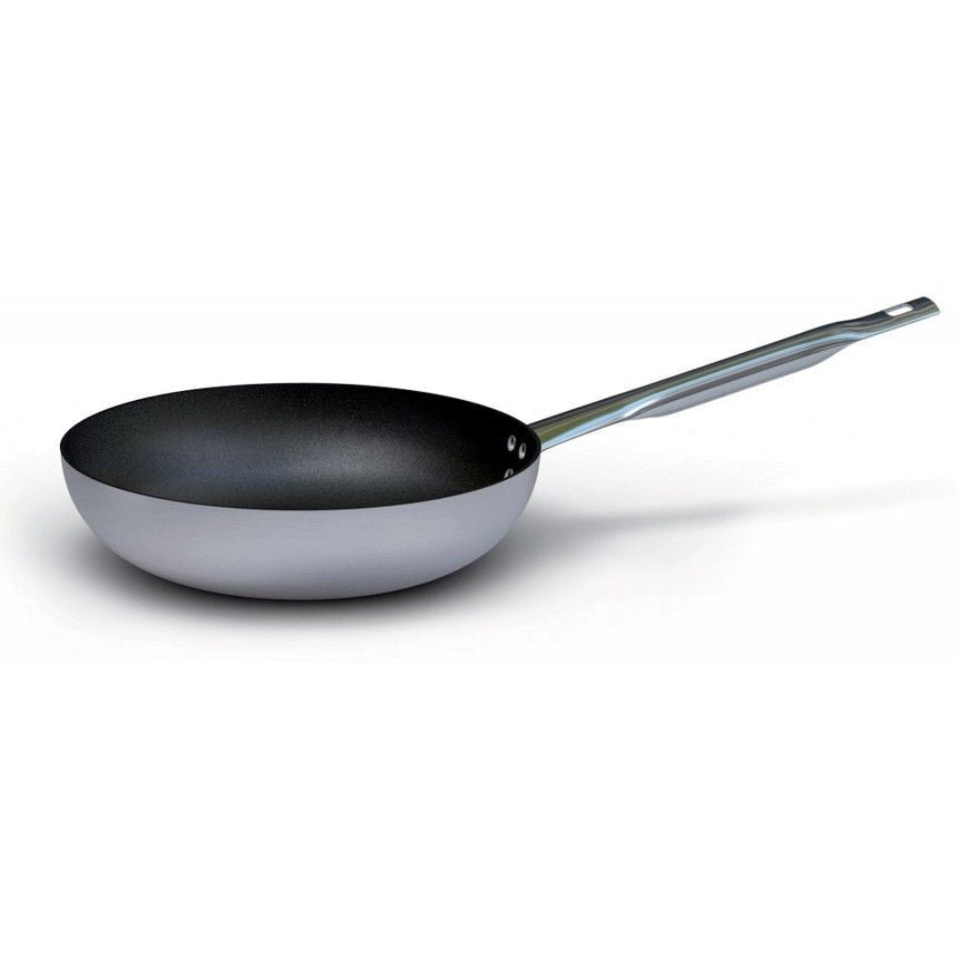 Ballarini 2002.32 Serie 2000 Padella Alta Antiaderente Diametro 32 cm Altezza 7.5 cm Fondo Planare per Gas Elettrico Vetroceramica colore Argento
