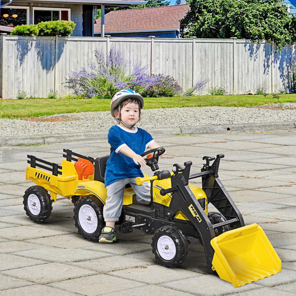Escavatore a pedali per bambini ¨C Xylo ¨C giallo/nero, et¨¤ 3+ anni