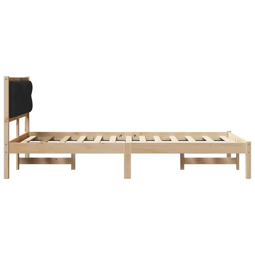 Struttura del letto Nero 120 x 190 cm Pino massello 878206