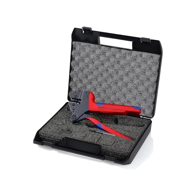 KNIPEX 97 43 200 Crimpatrice Universale per Matrici Intercambiabili con Impugnature Bicomponente 200 mm colore Brunita