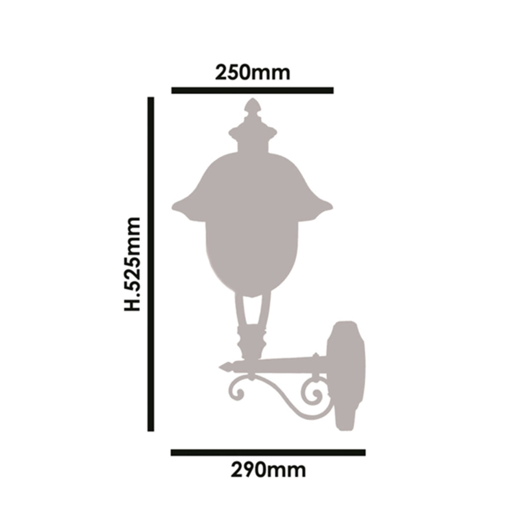 Applique Esterno Tatum Alluminio Nero Rame Su 1 Luce E27 Ip44