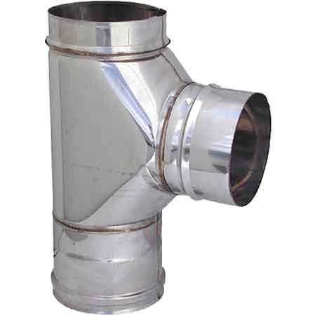 RACCORDO A T 90  ° PER CANNE FUMARIE  EE ? 300 mm