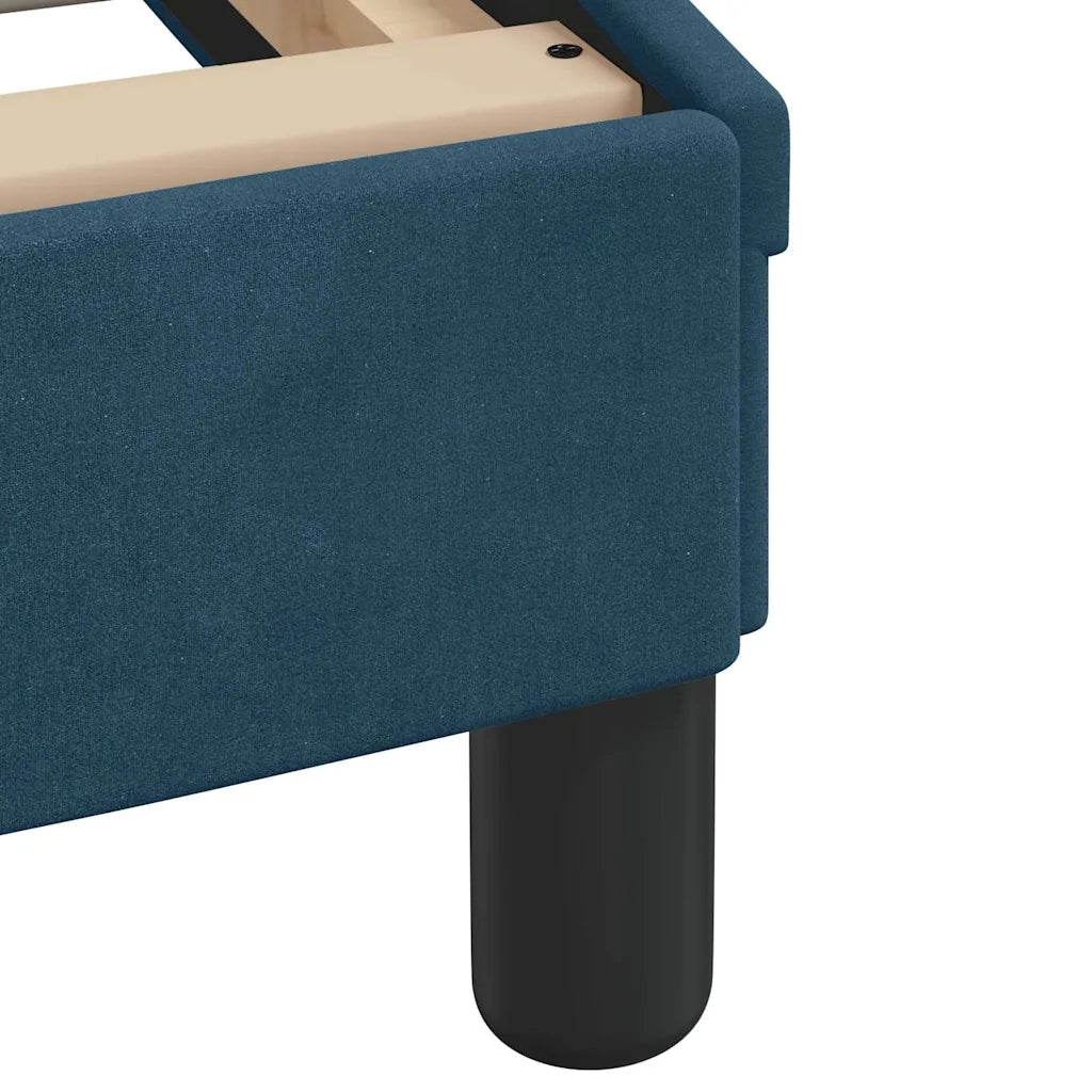 Letto matrimoniale | Letto per adulti | Giroletto senza Materasso Hanko Blu 200x200 cm in Velluto