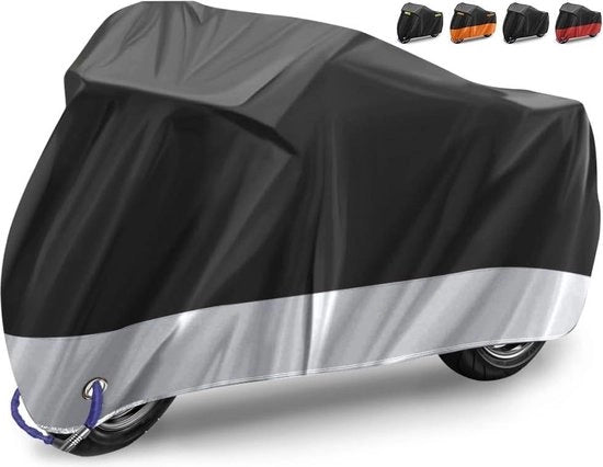 Telaio impermeabile 210D tessuto Oxford - Copertura motociclo - Interno ed esterno - UV - pioggia - neve - tessuto - colore Argento-N - 265 x 105 x 125 cm