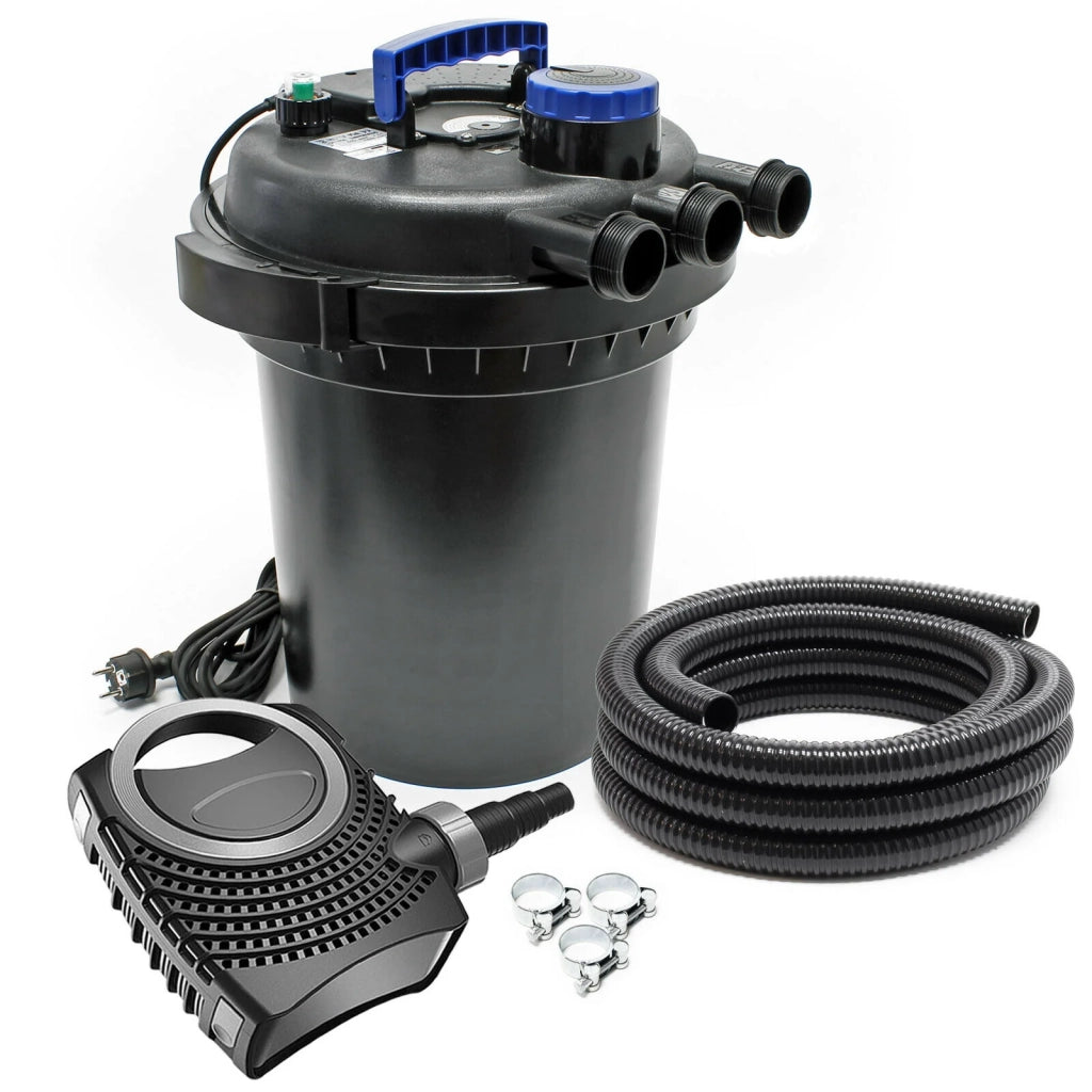 Kit per laghetto da 10000 litri luce UVC da 11 watt pompa da 6000 l/h tubo da 5 m kit di filtrazione 16_0001938