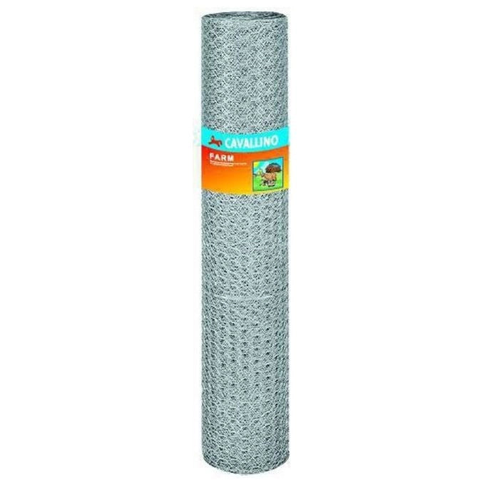 Vigor-BLINKY 8011779294844 Rete Blinky Farm Tripla Esagonale 50 Mt 50x5 mm Diametro Filo 5 mm Uso Agricoltura Giardinaggio Recinzione Animali colore Argentato