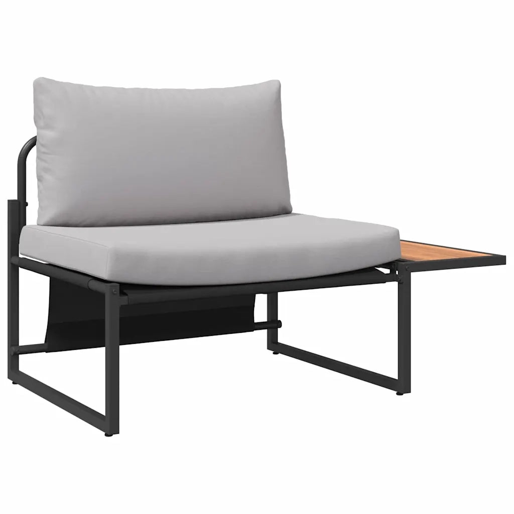 Set da Pranzo per Giardino 3 pcs Grigio chiaro Acciaio 3335889